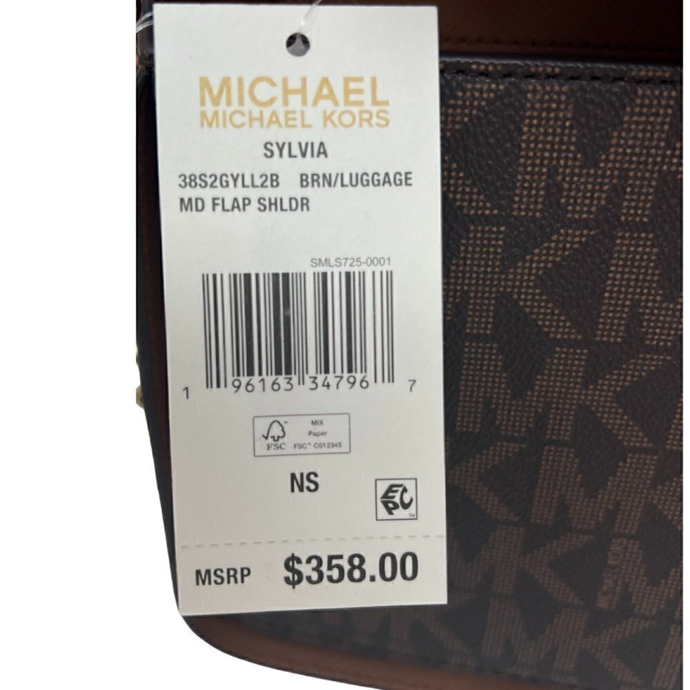 Michael Kors Medium Sylvia Flap Shoulder / Crossbody Purse Handbag - Picture 4 of 16
